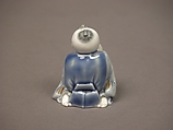 Chinese child with musical instrument, Porcelain with underglaze blue and iron decoration (Hirado ware), Japan