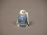 Chinese child with musical instrument, Porcelain with underglaze blue and iron decoration (Hirado ware), Japan