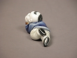 Child Lying Down, Porcelain with underglaze blue and overglaze enamels (Hirado ware), Japan