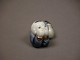 Child Lying Down, Porcelain with underglaze blue and overglaze enamels (Hirado ware), Japan