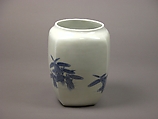 Jar, Porcelain decorated with blue under the glaze (Hirado ware), Japan