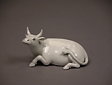 Cow Reclining, White porcelain (Hirado ware), Japan