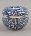 Box with perforated cover, Porcelain painted in underglaze cobalt blue (Jingdezhen ware), China
