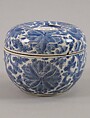 Box with perforated cover, Porcelain painted in underglaze cobalt blue (Jingdezhen ware), China