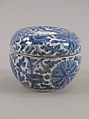 Box with perforated cover, Porcelain painted in underglaze cobalt blue (Jingdezhen ware), China
