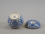 Box with perforated cover, Porcelain painted in underglaze cobalt blue (Jingdezhen ware), China