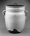 Water Jar, Nonomura Ninsei (Japanese, active ca. 1646–94), Pottery covered with glaze; handles at sides (Kyoto ware), Japan