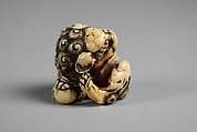 Netsuke of a Karashishi, Ivory, Japan