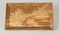 Tray, Gold on black lacquer ground, Japan