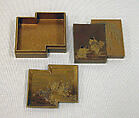 Box with tray, Gold lacquer, Japan