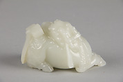 Fantastic animal carrying books, Jade (nephrite), China