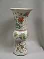 Vase, Porcelain painted in overglaze famille verte enamels, China