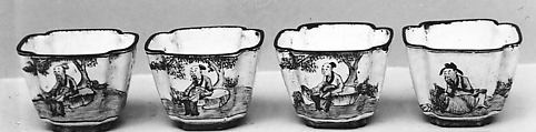 Square Cup, Painted enamel, China