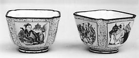 Square Cup, Painted enamel, China