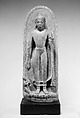 Standing Buddha, Black stone, India (Bihar)