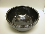 Water container, Stoneware with oil-spot glaze (Huairen ware), Japanese lacquer cover, China
