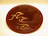 Water container, Stoneware with oil-spot glaze (Huairen ware), Japanese lacquer cover, China