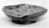 Cake dish, Gempin  Chinese, Porcelaneous clay covered with a transparent glaze over blue decoration, Japan