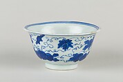 Bowl, Porcelain painted with cobalt blue under transparent glaze, China