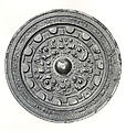 Mirror with deities and mythical creatures, Bronze, China