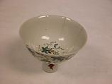 Stem Bowl, Porcelain painted in overglaze polychrome enamels, China