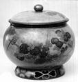 Covered Jar, Pottery with decorations in colored enamels and gold on crackled ground (Satsuma ware), Japan