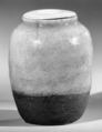 Tea jar, Tôshiro  Japanese, Crackled brown glaze on a clay that has burned very dark; specimen of class known as Manako Tubutsu (Seto ware), Japan