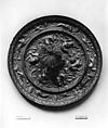 Mirror with Grapes and Fantastic Sea Animals, Bronze, China