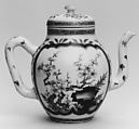Covered Ewer, Porcelain painted in underglaze blue and overglaze famille verte enamels, China
