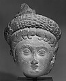Head of a Female Deity, Gray schist, Pakistan (ancient region of Gandhara)