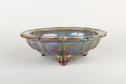 Bulb Bowl, Stoneware with variegated blue glaze ("numbered Jun" ware), China