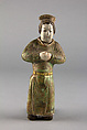 Figure of a standing servant, Stoneware painted with polychrome enamels (Cizhou type ware), China
