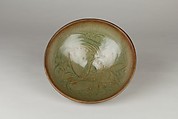 Bowl with lotus, Stoneware with incised decoration under celadon glaze (Yaozhou ware), China