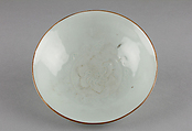 Bowl with floral patterns, Porcelain with mold-impressed decoration (Jingdezhen ware), China