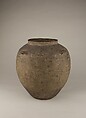 Jar, Stoneware with impressed decoration under greenish glaze, China