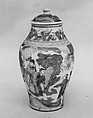 Covered Jar, Porcelain painted in underglaze blue and overglaze polychrome enamels, China