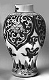 Minature vase with floral pattern, Porcelain painted in underglaze cobalt blue (Jingdezhen ware), China