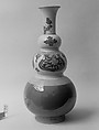 Vase, Porcelain painted in underglaze blue, with crackled and brown glazes, China