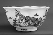Cup with figures, Porcelain painted in overglaze polychrome enamels (Jingdezhen ware), China