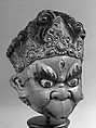 Architectural ornament: head of Garuda, Stoneware with polychrome glazes, China