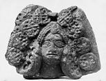 Head of a Female Deity (Yakshi?), Gray clay, India