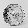 Dish, White porcelain decorated with blue under the glaze (Nabeshima ware), Japan