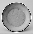 Dish with flower scrolls, Porcelain with incised decoration (Southern Ding ware), China