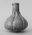 Miniature Vase, White porcelain covered with turquoise finely crackled glaze, China