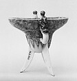 Libation Cup, White porcelain decorated with blue under the glaze (Hirado ware), Japan