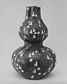 Gourd-shaped vase with gourds, Porcelain with incised decoration under colored glazes  (Jingdezhen ware), China