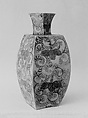 Vase, Clay covered with a transparent crackled glaze, decorated with colored enamels and gold (Awata ware), Japan