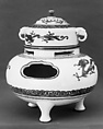 Clove Boiler, White porcelain decorated with blue under the glaze (Hirado ware), Japan