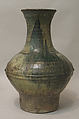 Wine container (hu), Earthenware with lead green glaze, China