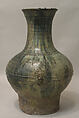 Wine container (hu), Earthenware with lead green glaze, China